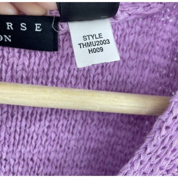 Crazy Horse Collection Lavender Knitted‎ Sleeveless Blouse Size Medium, Spring - Picture 6 of 9